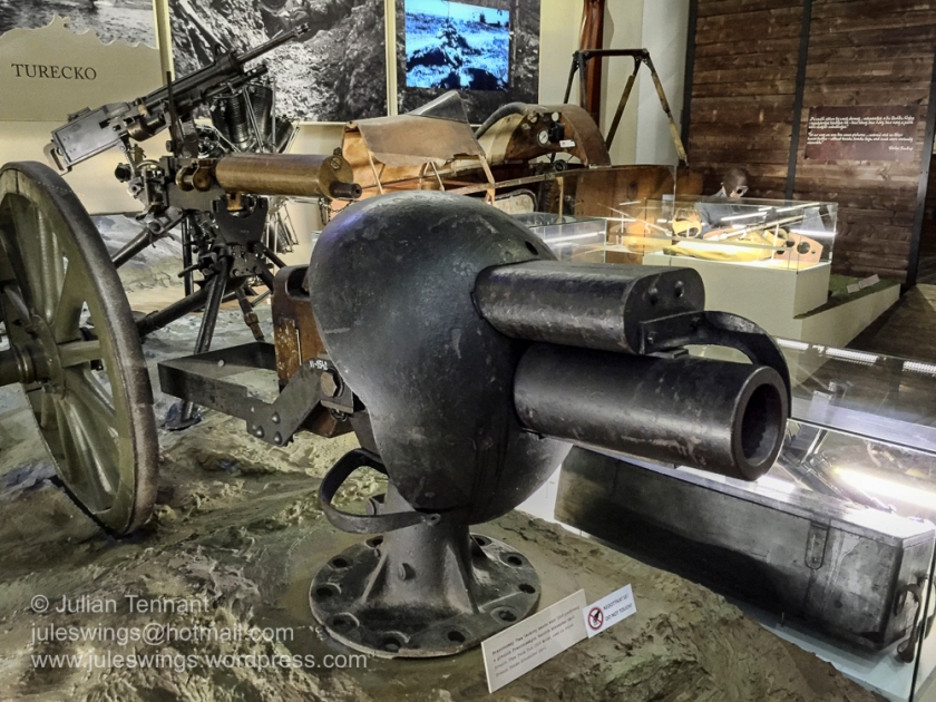 Display in the First World War gallery at the the Army Museum Žižkov.